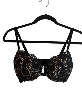 Victoria’s Secret Black and Tan Lace Very Sexy Push Up Bra